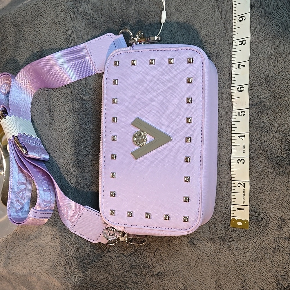 Valentino Orlandi Lavender Silver Studded Crossbody Bag - Picture 6 of 8